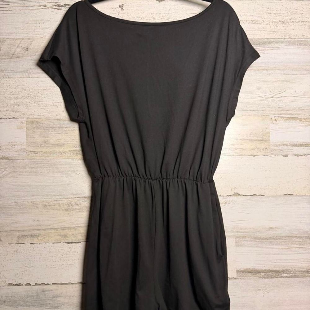 Black short sleeve romper